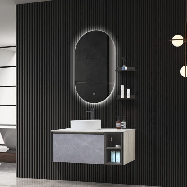 Modern Wall Mounted Solid Wood Bathroom Hotel Home Furniture